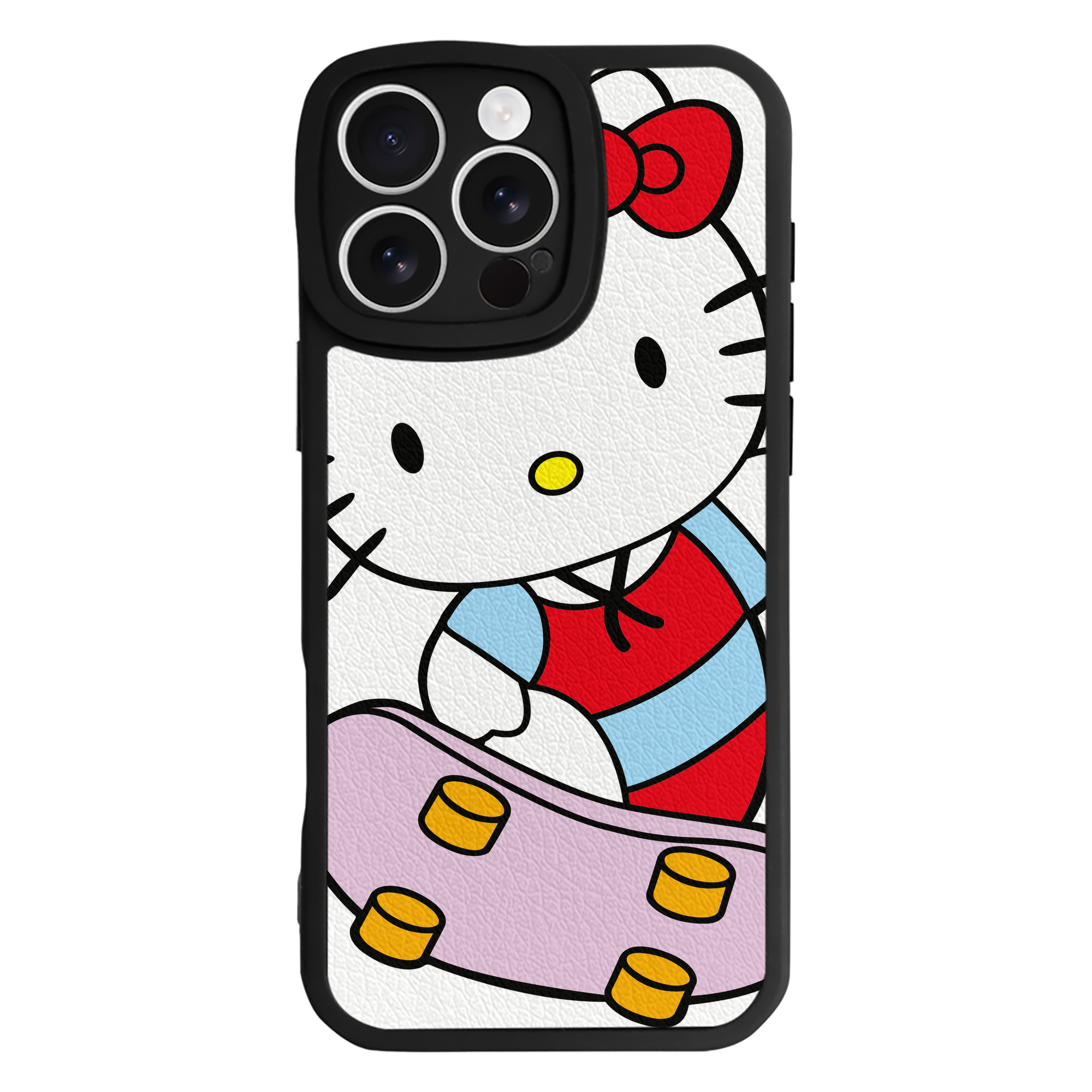 （画像用） Hello Kitty ハローキティ 【iPhone 16シリーズ対応】シリコンスマホケース（レザー調） 材質：シリコン